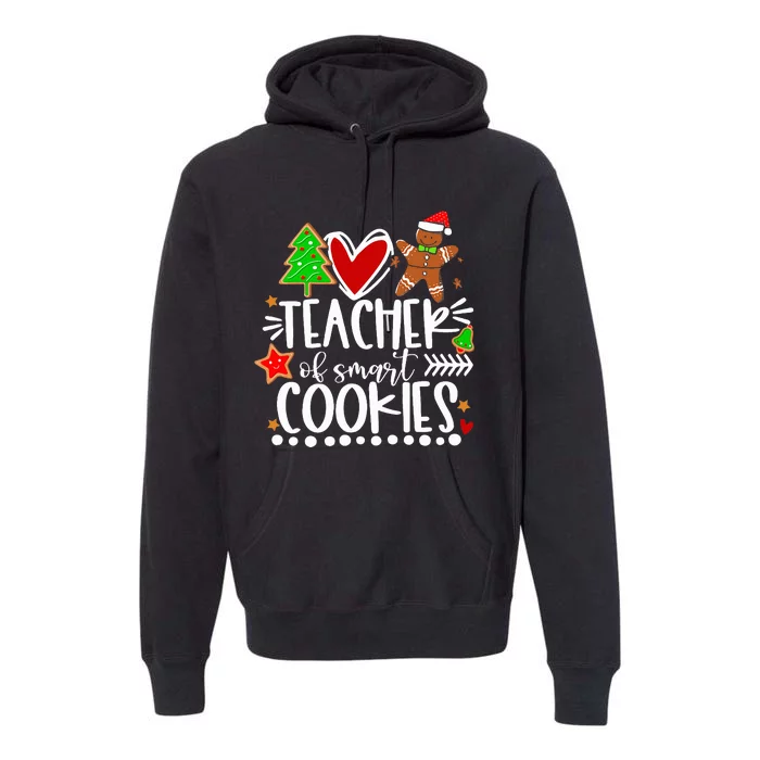 Christmas Teacher Of Smart Cookies Funny Premium Hoodie