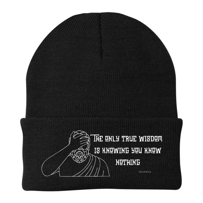 Commentary The Only Wisdom Is Knowing You Know Knit Cap Winter Beanie