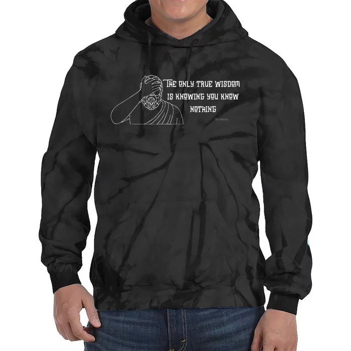 Commentary The Only Wisdom Is Knowing You Know Tie Dye Hoodie