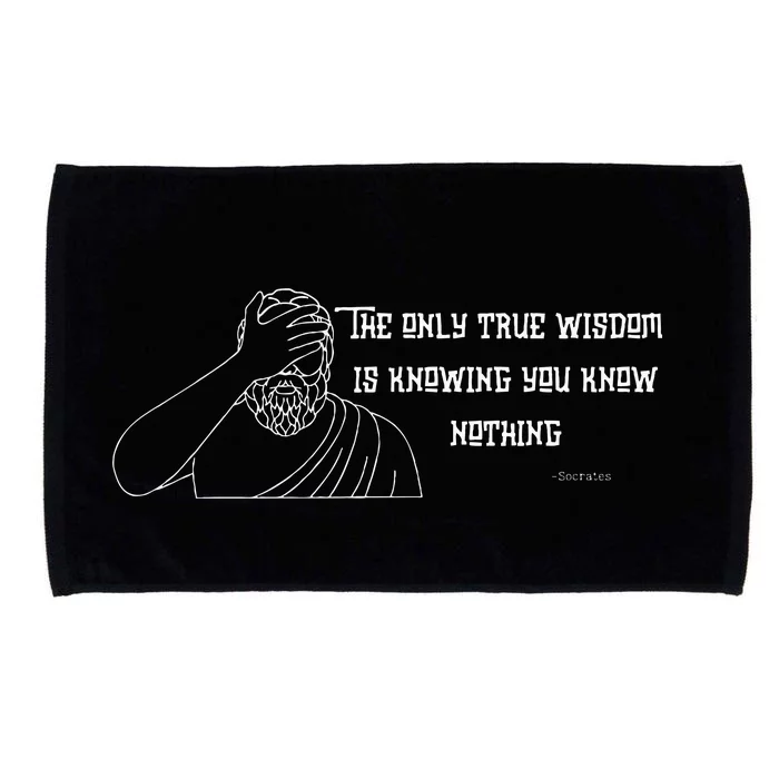 Commentary The Only Wisdom Is Knowing You Know Microfiber Hand Towel