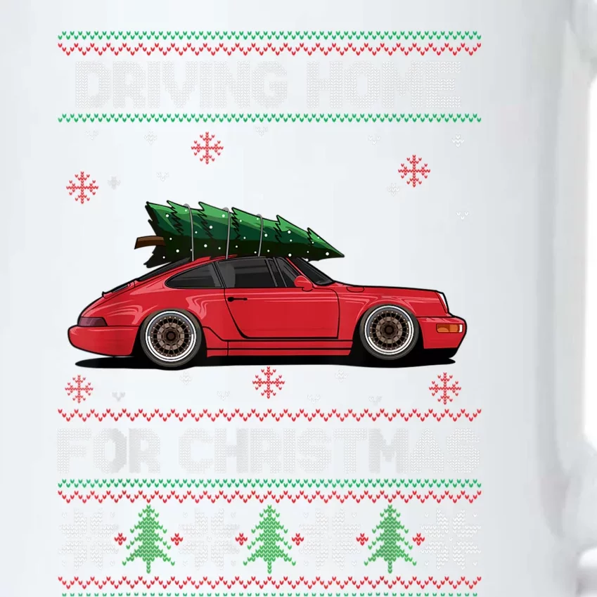 Christmas Tree Oldtimer Car Xmas Ugly Sweater Pullover Look Black Color Changing Mug