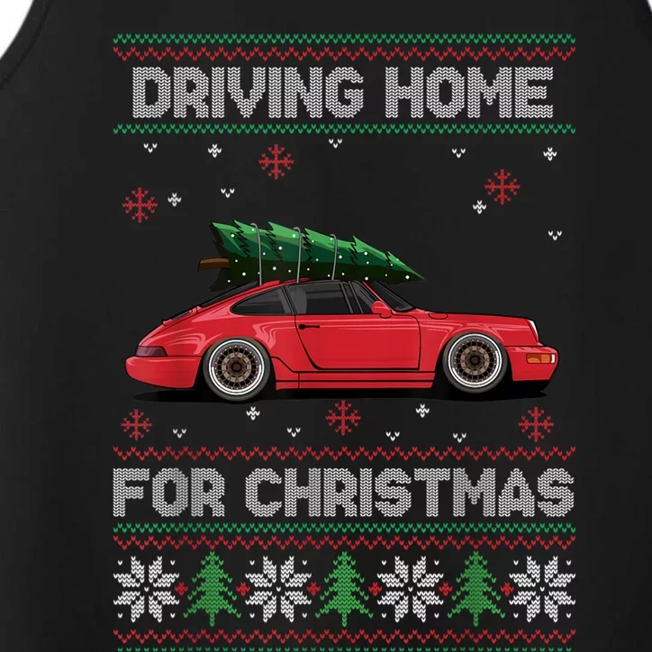 Christmas Tree Oldtimer Car Xmas Ugly Sweater Pullover Look Performance Tank