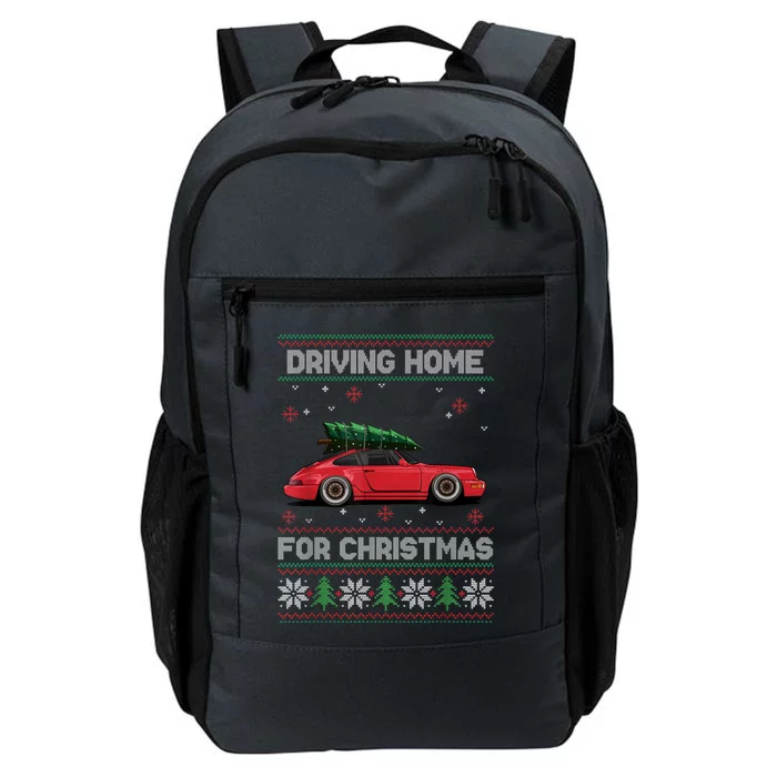 Christmas Tree Oldtimer Car Xmas Ugly Sweater Pullover Look Daily Commute Backpack