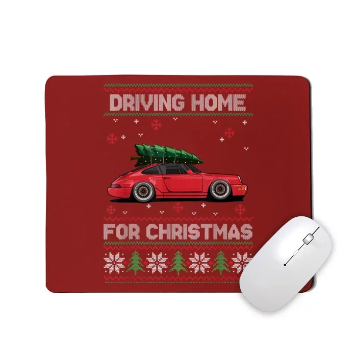 Christmas Tree Oldtimer Car Xmas Ugly Sweater Pullover Look Mousepad