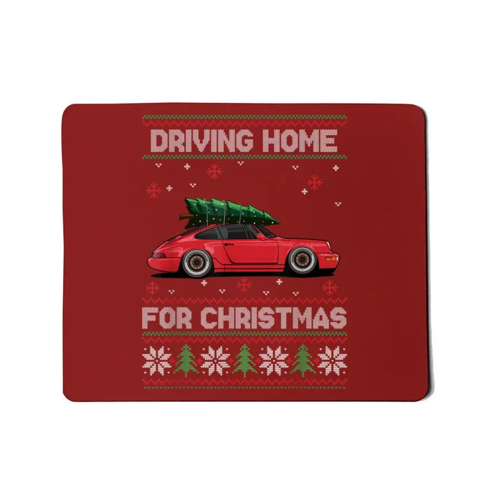 Christmas Tree Oldtimer Car Xmas Ugly Sweater Pullover Look Mousepad