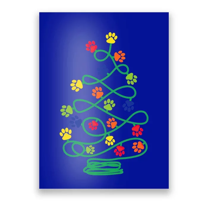 Christmas Tree Of And Paw Prints Dog Lover Pajamas Family Cute Gift Poster