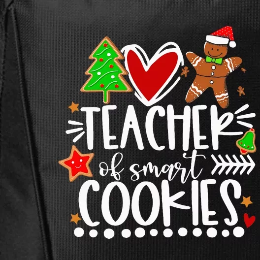 Christmas Teacher Of Smart Cookies Funny Cute Gingerbread City Backpack