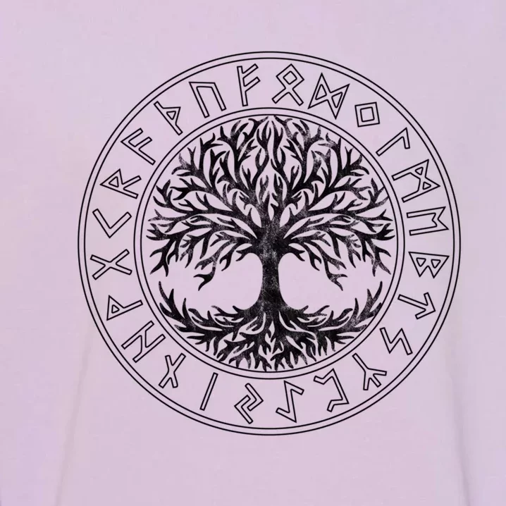 Celtic Tree Of Life Runes Viking Yggdrasil Nordic Symbol Gift Garment-Dyed Sweatshirt