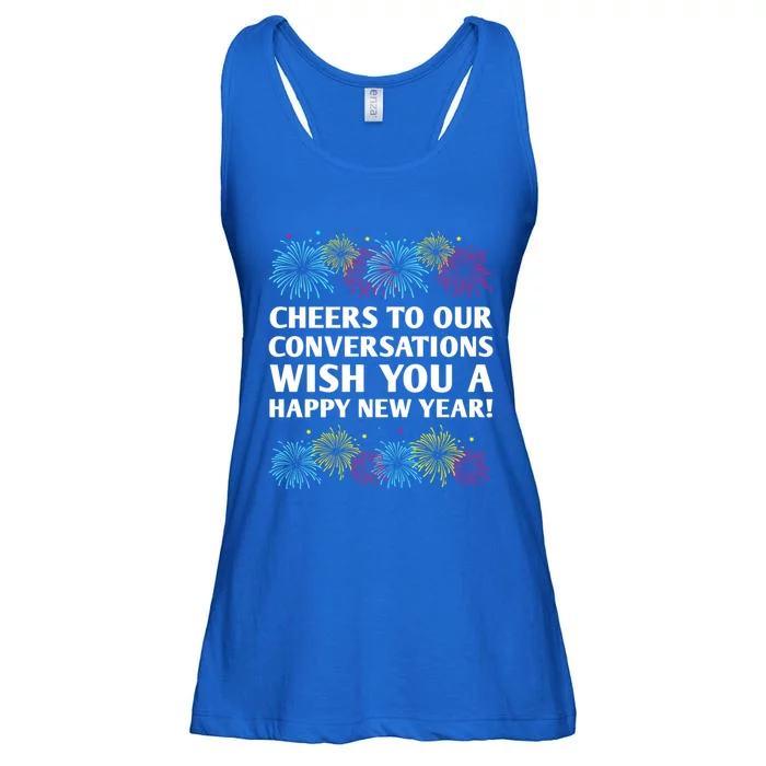 Cheers To Our Conversations Happy New Year Friends Nye Buddy Great Gift Ladies Essential Flowy Tank