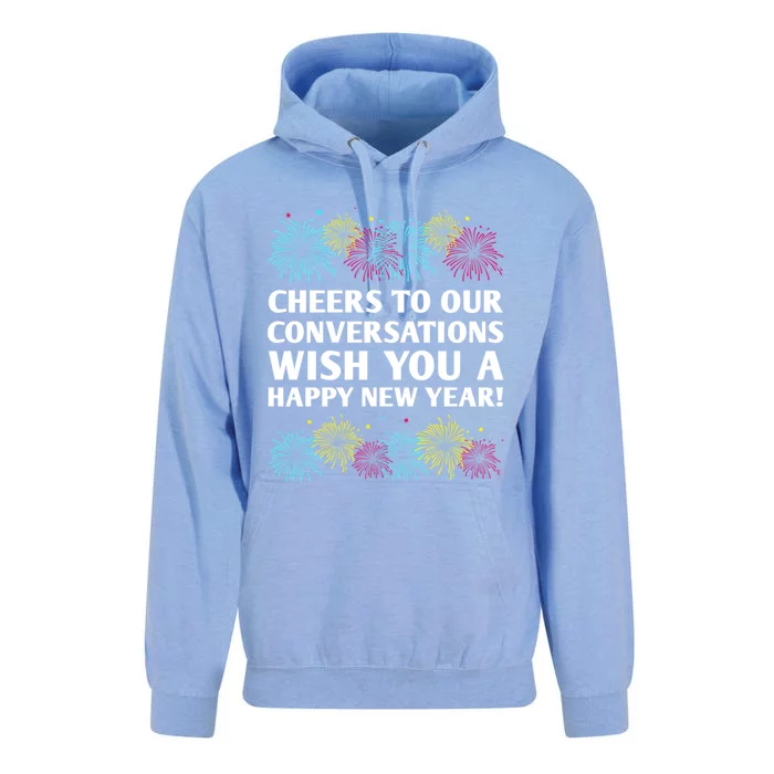 Cheers To Our Conversations Happy New Year Friends Nye Buddy Great Gift Unisex Surf Hoodie