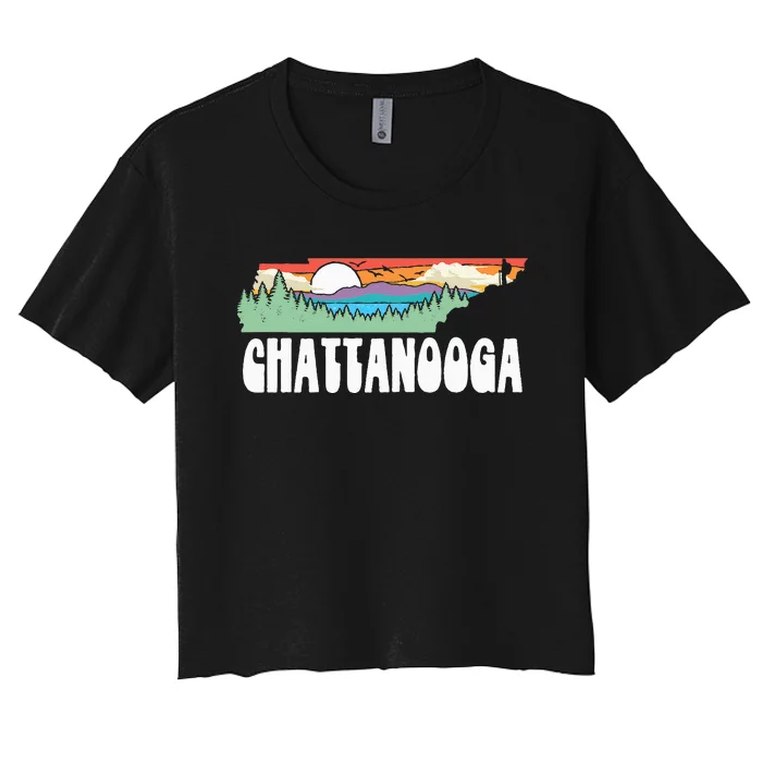 Chattanooga Tennessee Outdoor Adventure and Nature Hiking Women's Crop Top Tee