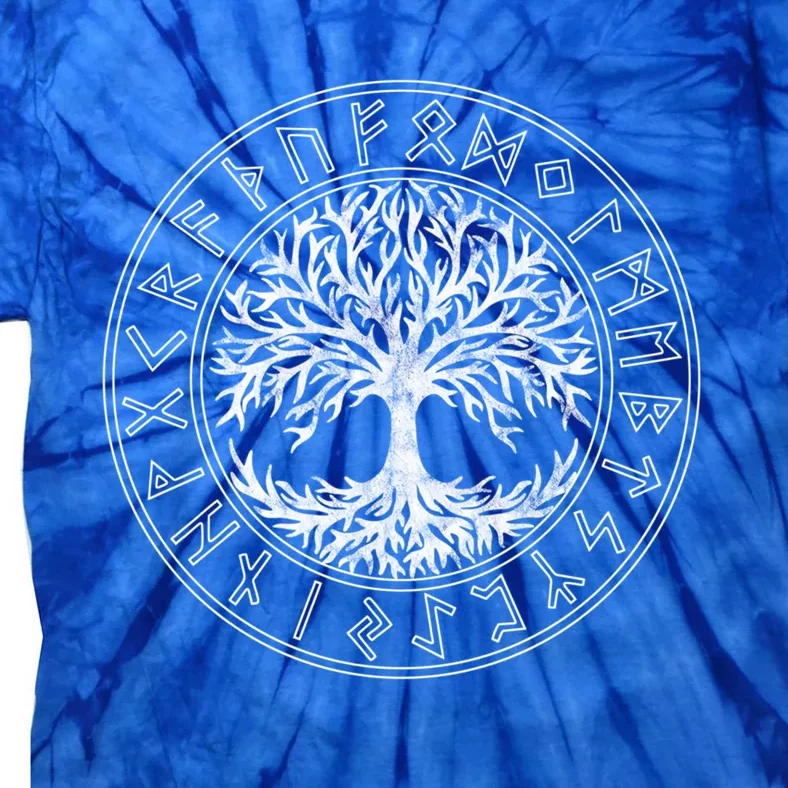 Celtic Tree Of Life Runes Viking Yggdrasil Nordic Symbol Gift Tie-Dye T-Shirt