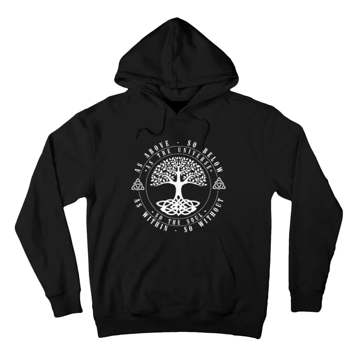 Celtic Tree Of Life As Above So Below Spiritual Yoga Hoodie