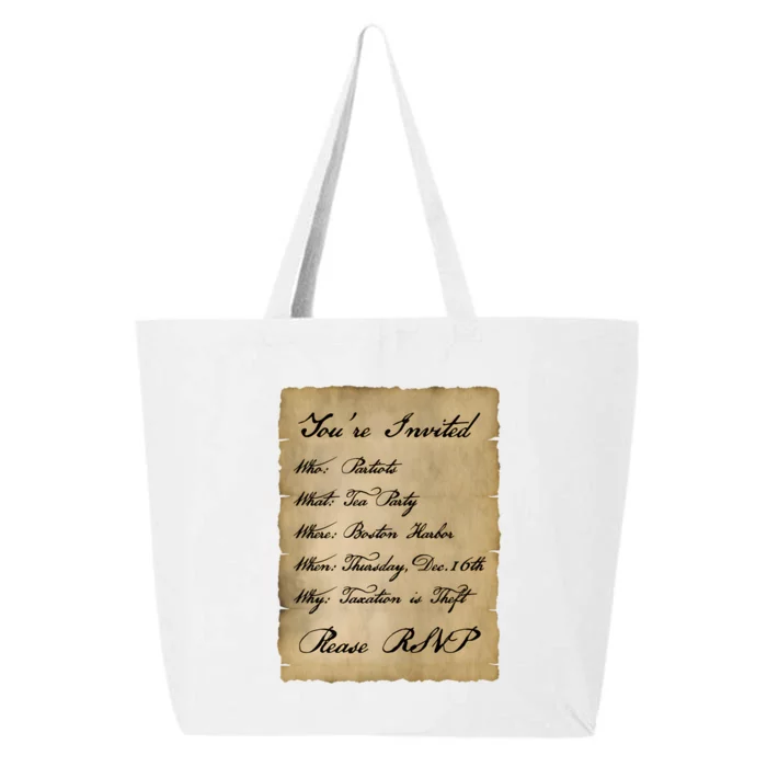 Colonial Tea Party Taxation Is Theft 1776 2A Boston USA 25L Jumbo Tote