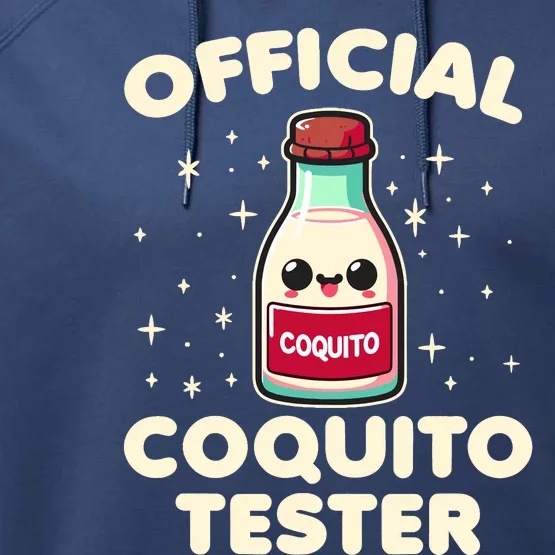 Coquito Tester Puerto Rican Coquito Christmas Performance Fleece Hoodie