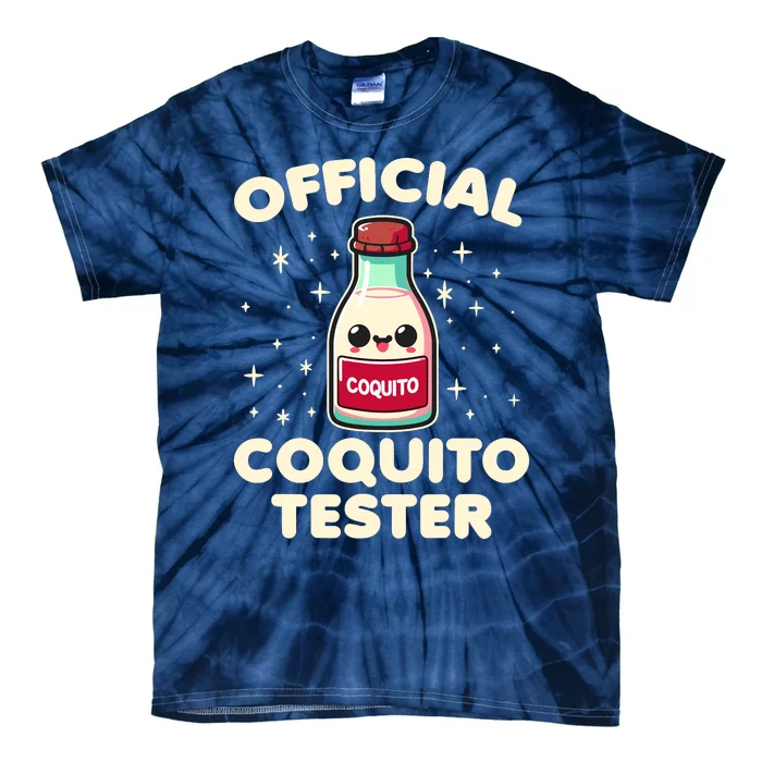 Coquito Tester Puerto Rican Coquito Christmas Tie-Dye T-Shirt