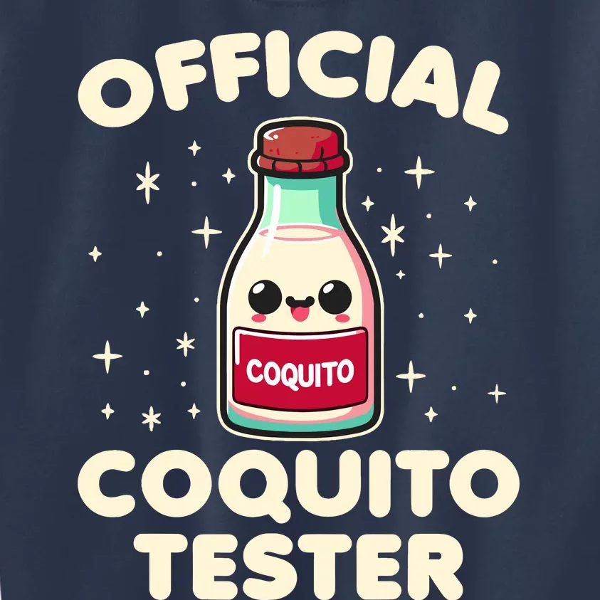 Coquito Tester Puerto Rican Coquito Christmas Kids Sweatshirt