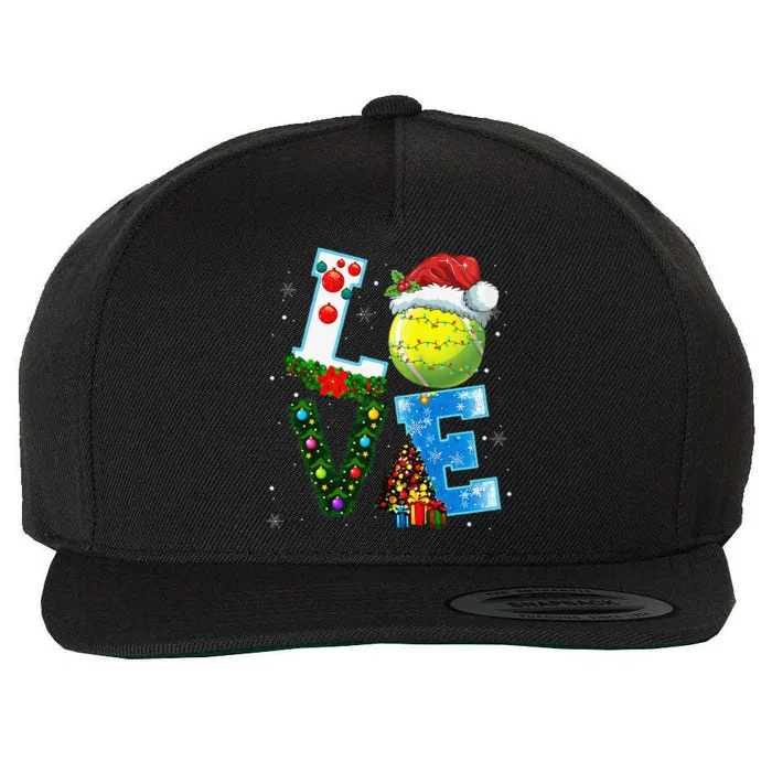 Christmas Tennis Players Lovers Xmas Wool Snapback Cap