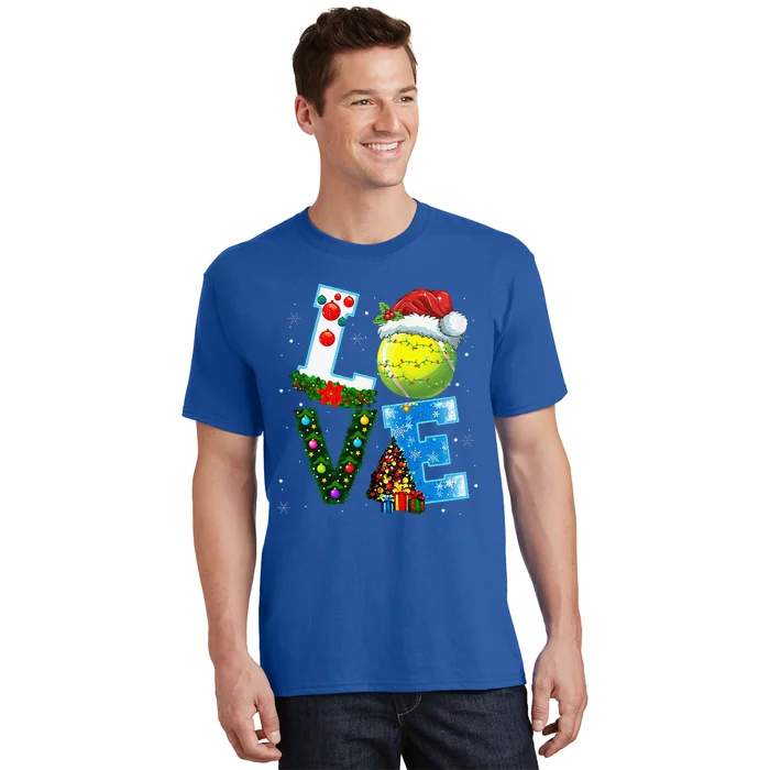 Christmas Tennis Players Lovers Xmas T-Shirt