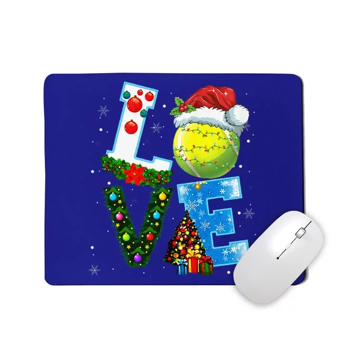 Christmas Tennis Players Lovers Xmas Mousepad