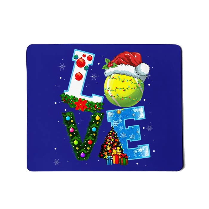 Christmas Tennis Players Lovers Xmas Mousepad