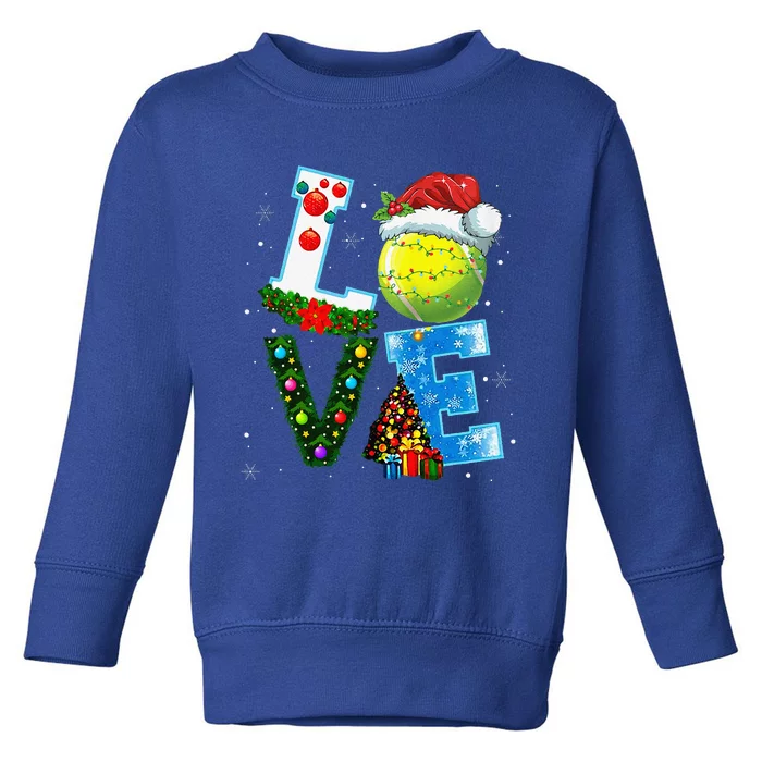 Christmas Tennis Players Lovers Xmas Toddler Sweatshirt