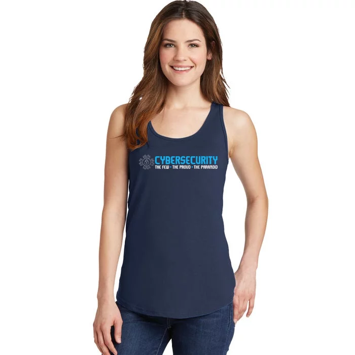 Cybersecurity The Paranoid IT Analyst Programmer Hacker Ladies Essential Tank