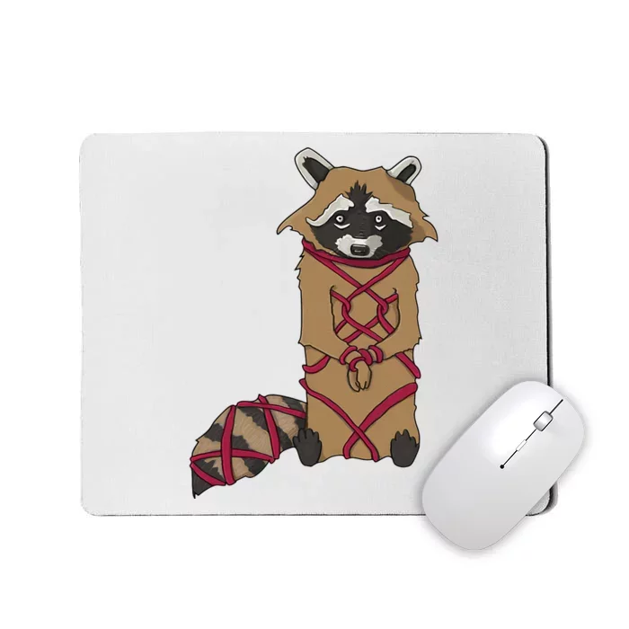 Cute Trash Panda Racoon Shibari Rope Bondage Kawaii Mousepad