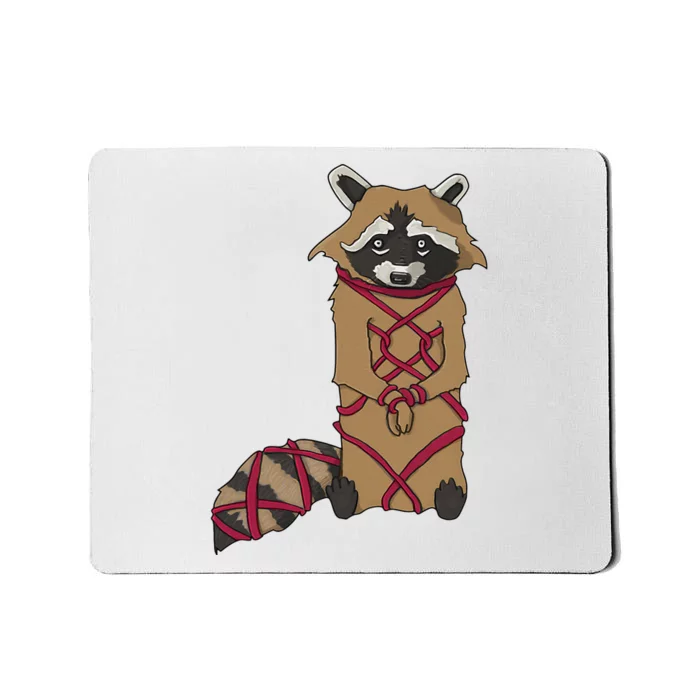 Cute Trash Panda Racoon Shibari Rope Bondage Kawaii Mousepad