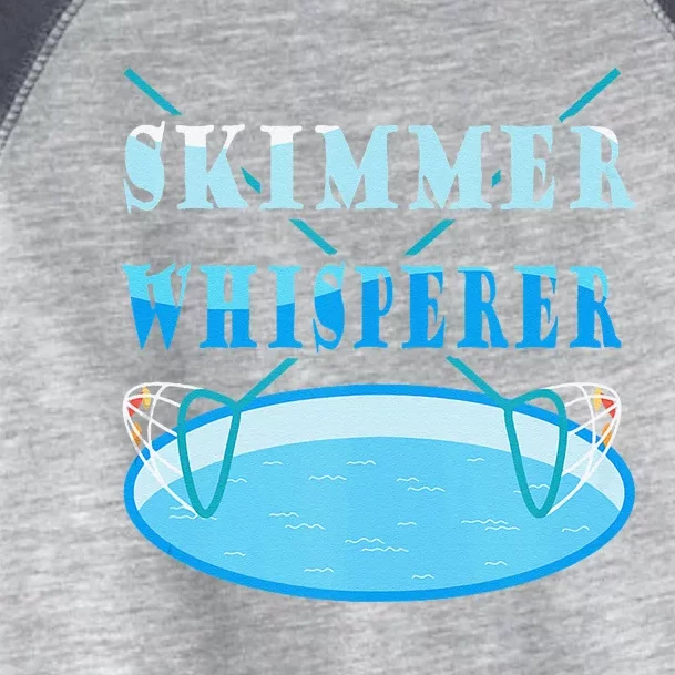 Cleaning The Pool Skimmer Whisperer Pool Guy Toddler Fine Jersey T-Shirt