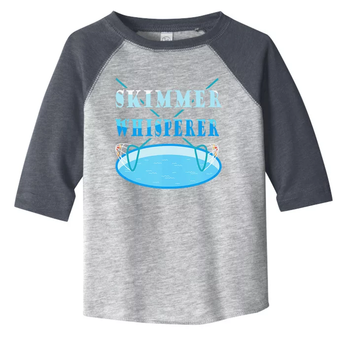 Cleaning The Pool Skimmer Whisperer Pool Guy Toddler Fine Jersey T-Shirt