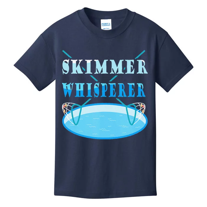 Cleaning The Pool Skimmer Whisperer Pool Guy Kids T-Shirt