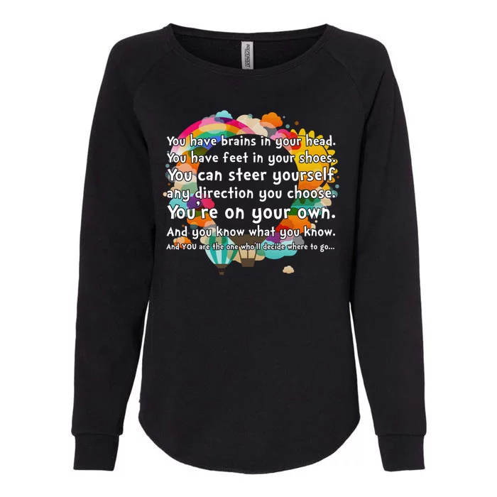 Cute The Places You'll Go Reading Book Fan Womens California Wash Sweatshirt