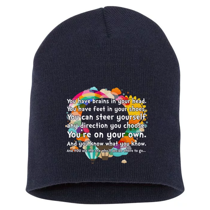 Cute The Places You'll Go Reading Book Fan Short Acrylic Beanie