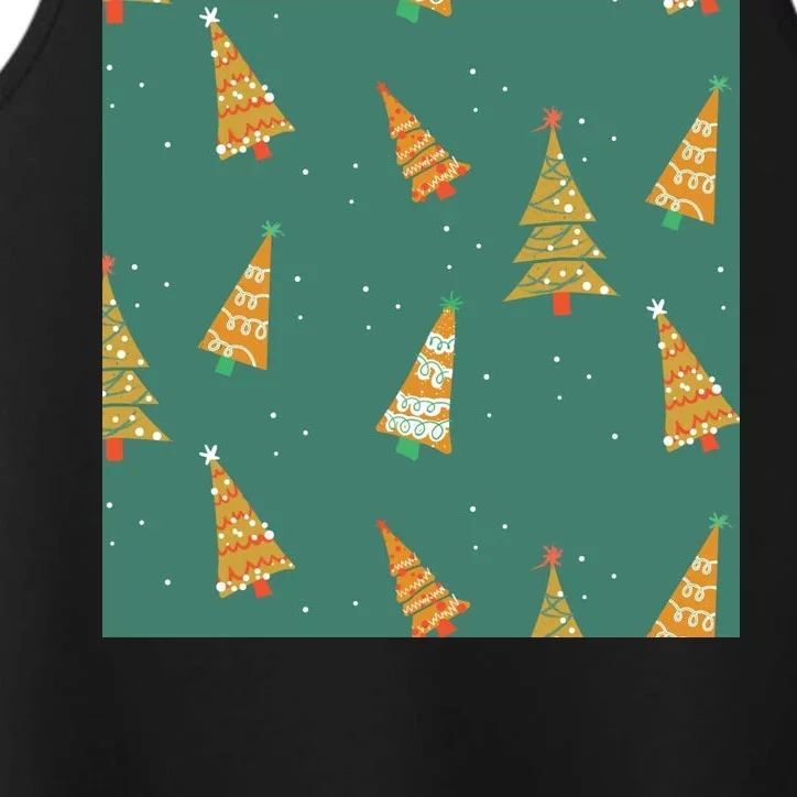 Christmas Trees Pattern Performance Tank