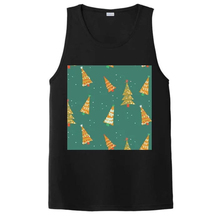 Christmas Trees Pattern Performance Tank