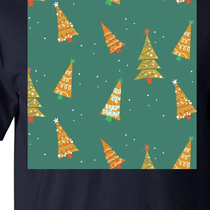 Christmas Trees Pattern Tall T-Shirt