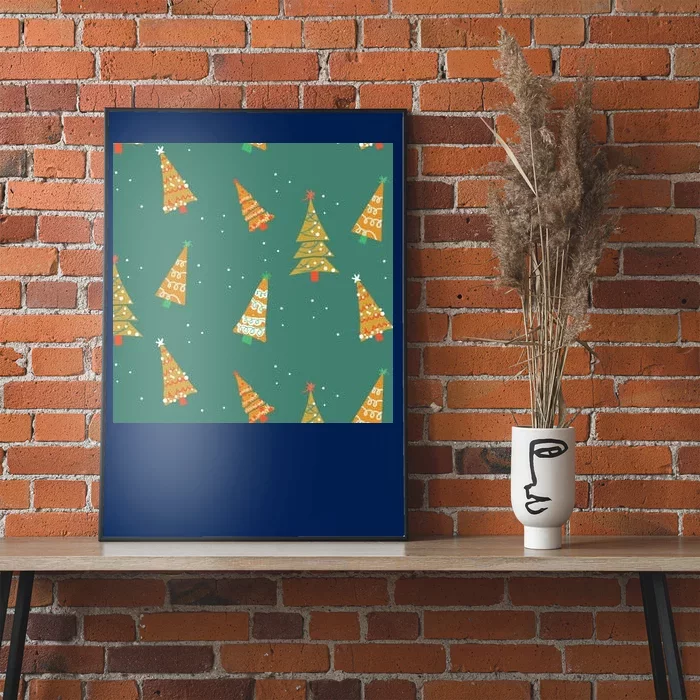 Christmas Trees Pattern Poster