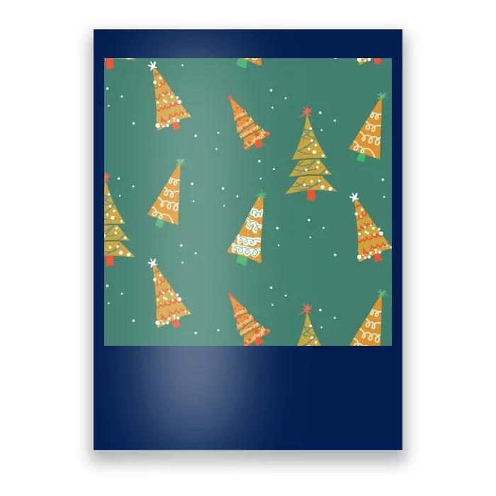 Christmas Trees Pattern Poster