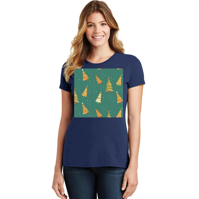 Christmas Trees Pattern Women's T-Shirt