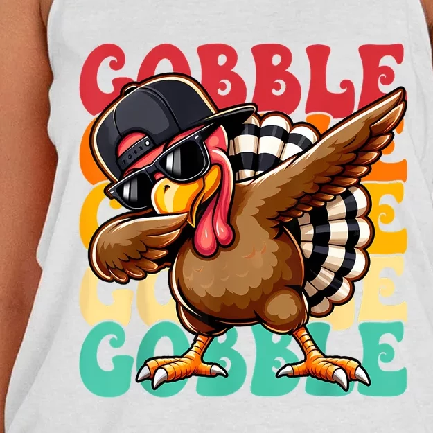 Cobble Thanksgiving Pilgrim Turkey Day Women's Knotted Racerback Tank