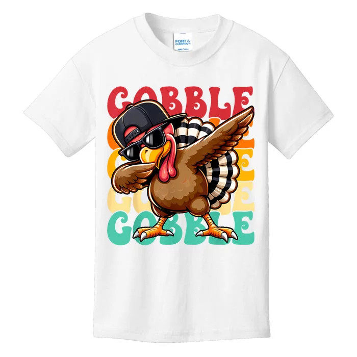 Cobble Thanksgiving Pilgrim Turkey Day Kids T-Shirt