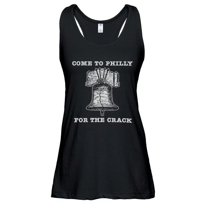 Come To P.H.I.L.L.Y For The Crack Liberty Bell Ladies Essential Flowy Tank