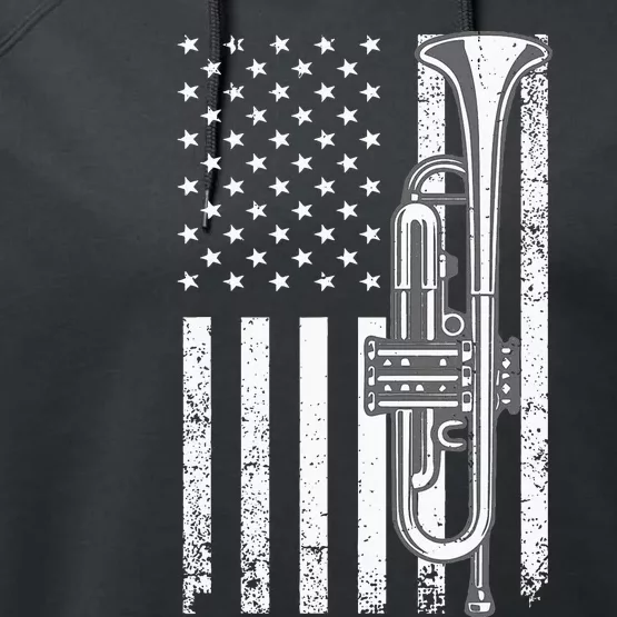 Cool Trumpet Player Design Trumpeter Musician Performance Fleece Hoodie