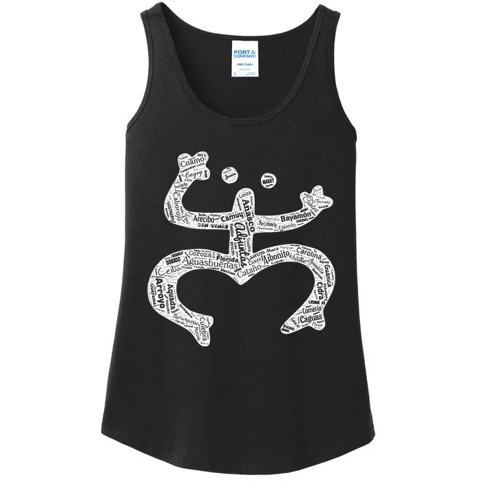 Coqui Taino Puerto Rico Flag Cities Boricua Ladies Essential Tank