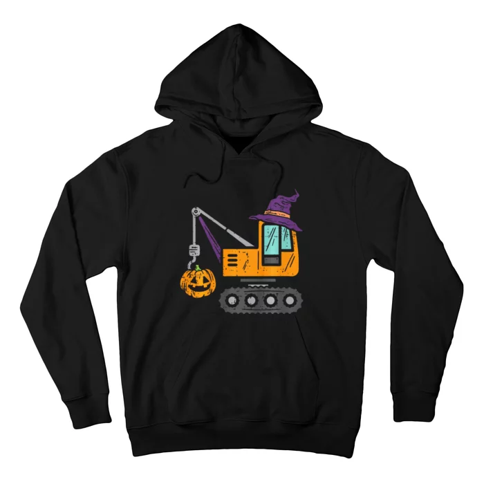 Crane Truck Pumpkin Baby Halloween Hoodie