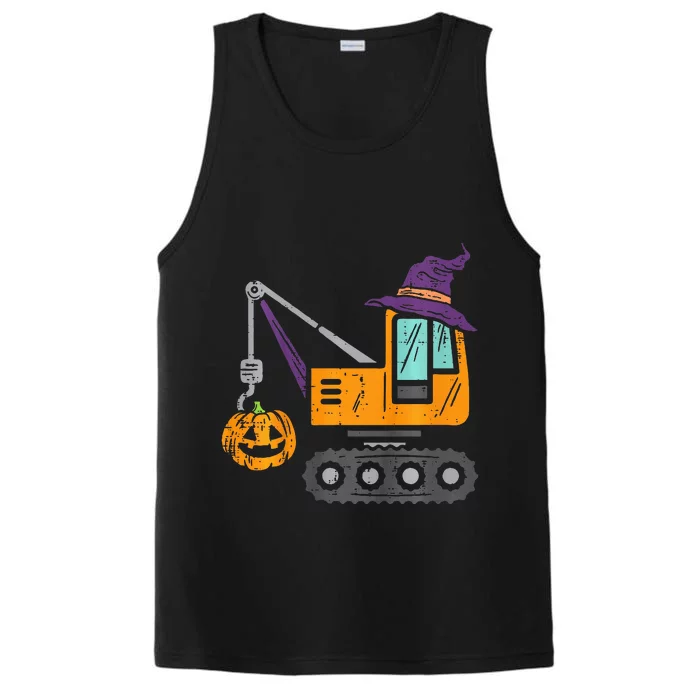 Crane Truck Pumpkin Baby Halloween Performance Tank