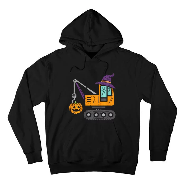 Crane Truck Pumpkin Baby Halloween Tall Hoodie