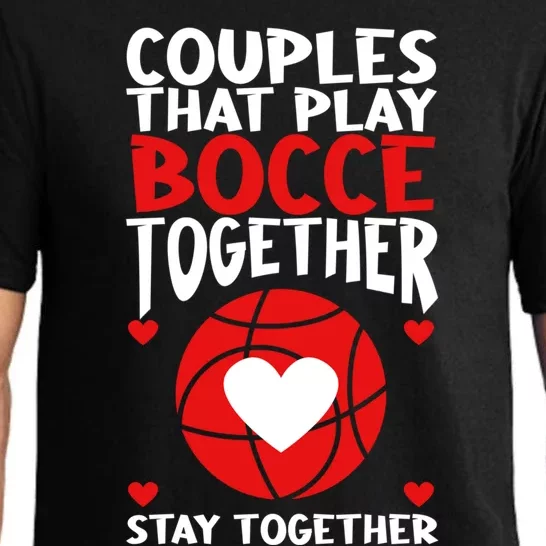 Couples That Play Bocce Together Bocce Ball Cool Gift Pajama Set