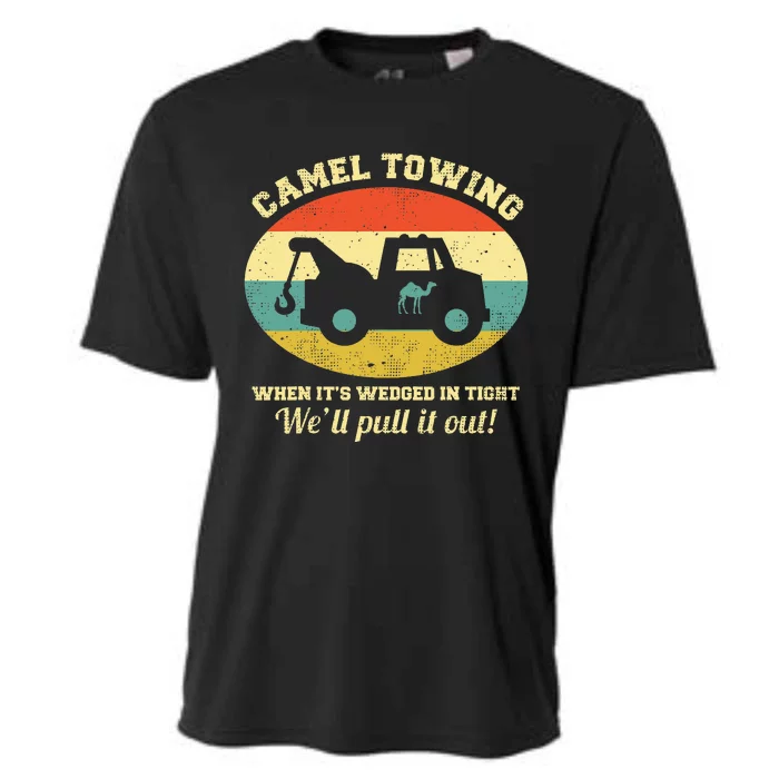 Camel Towing Retro Adult Humor Cooling Performance Crew T-Shirt